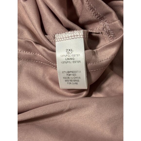 NEW Kervology Short Sleeve Smocked Maxi Dress 2XL Pink Super Stretch Pockets - Picture 12 of 12